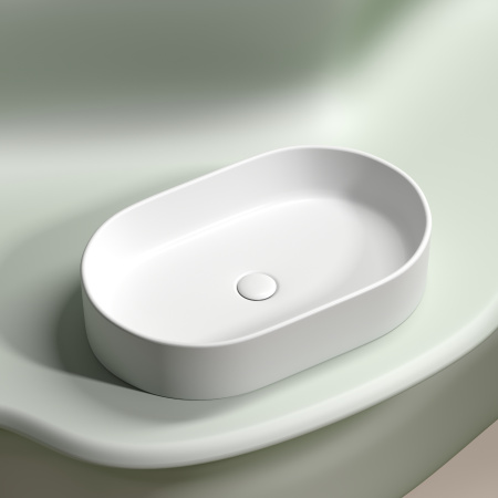 Раковина накладная 60см Ceramica Nova Element CN6048MW белый матовый