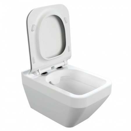 Унитаз подвесной Cersanit CREA SQUARE 63115 белый, с сиденьем микролифт