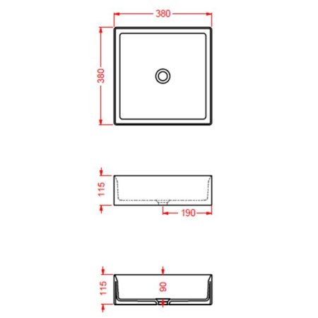 Раковина накладная 42см ArtCeram Scalino SCL001 белый