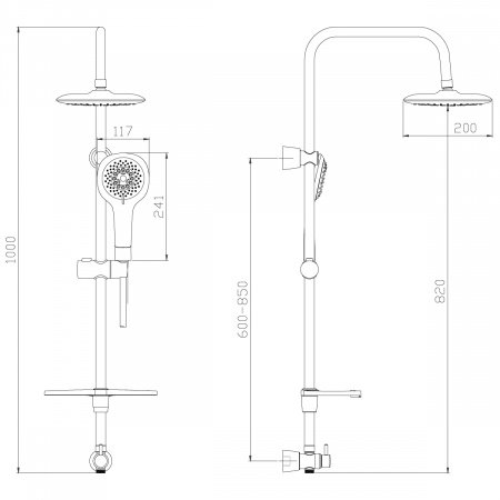 Душевая стойка Lemark Tropic LM8808C хром