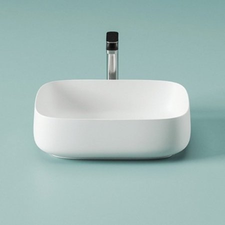 Раковина накладная 55см ArtCeram Cognac Quadro COL008 белый