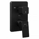 Смеситель для ванны на три потребителя E.C.A Tiera 102167305C1EX-K черный матовый