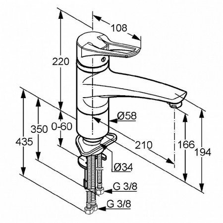 Смеситель для кухни Kludi MX 399050562 хром