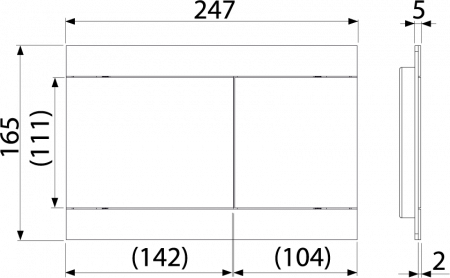 Кнопка смыва AlcaPlast Flat FUN-ANTIC бронза