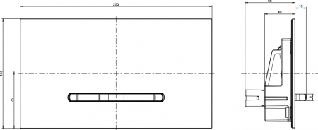 Кнопка смыва Villeroy & Boch ViConnect 92218061 хром глянцевый