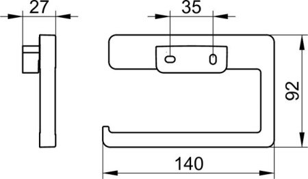 Держатель для туалетной бумаги Keuco Collection Moll 12762 010000 Хром