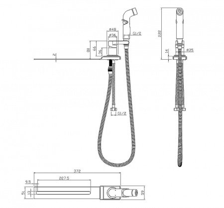 Смеситель для биде Lemark Solo LM7170CW хром/белый