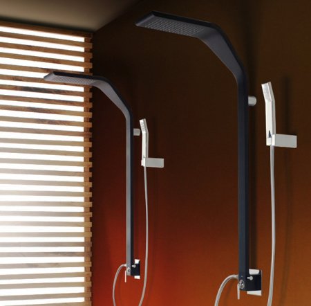 Душевая стойка Webert Wolo WO660302564 хром/черный матовый