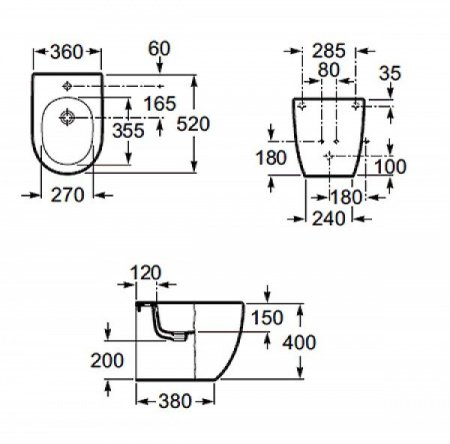 Биде напольное Roca Meridian Compact 357247000