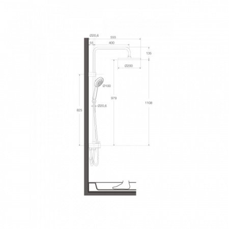 Душевая стойка Roca Victoria 5B9961C00 хром