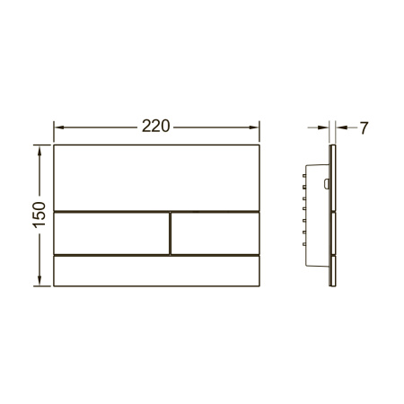 Кнопка смыва TECE Square II 9240825 черный матовый