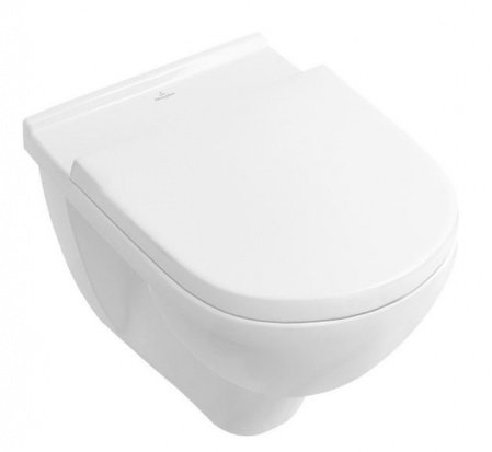 Унитаз подвесной безободковый Villeroy&Boch O Novo 5660HR01 белый альпин, с сиденьем микролифт