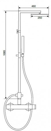 Душевая стойка Cezares UNIKA-CD-02 бронза