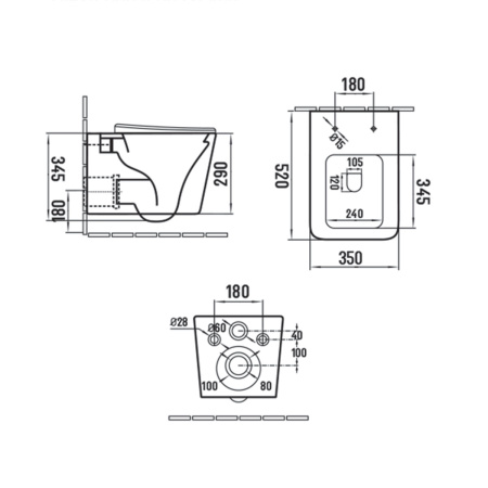 Унитаз подвесной безободковый Vincea Q-Line VT1-12MC капучино матовый, с сиденьем микролифт