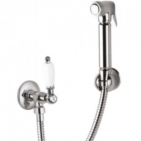 Гигиенический душ Cezares First KS ручка Белая Хром