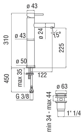 Смеситель для раковины Nobili Live LV00428/2WM белый матовый