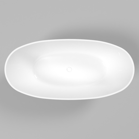 Ванна WHITECROSS Onyx B 160x75 (белый глянец) иск. камень