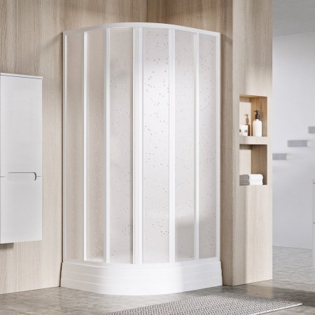 Душевой угол Ravak Supernova SKKP6 90x90x185 профиль белый, полистирол матовое