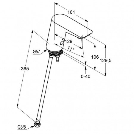 Смеситель для раковины Kludi Balance E 5210505 хром