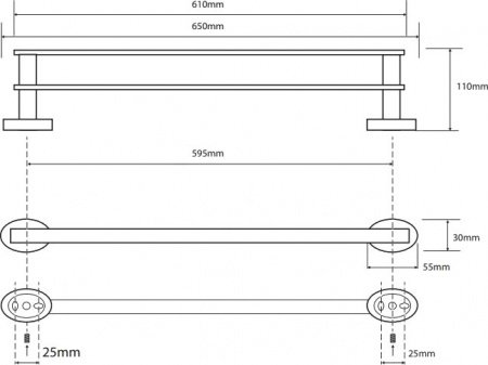 Держатель для полотенец Bemeta Oval 118404051 Хром