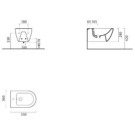 Биде подвесное GSI Pura 8865111 белый