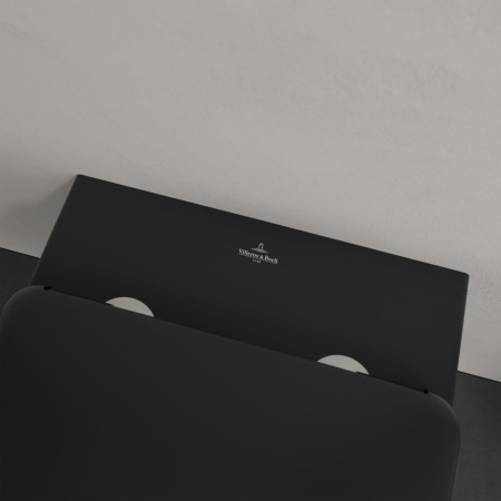 Унитаз подвесной безободковый Villeroy & Boch Antao 4674T0R7 черный матовый, с покрытием CeramicPlus, без сиденья