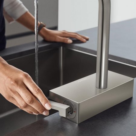 Смеситель для кухни Hansgrohe Aquno Select M81 73831800 нержавеющая сталь