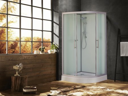 Душевая кабина Esbano ESKB80CR 80x80x210см, профиль хром матовый, стекло рифленое