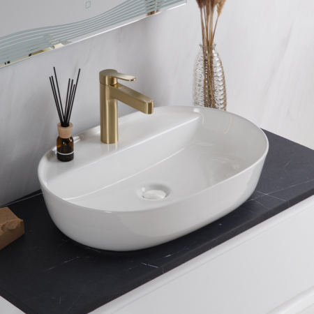 Раковина накладная 50см Point Виктория PN43066 белый