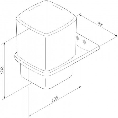 Стакан для зубных щеток AM PM Inspire 2.0 A50A34300 Хром