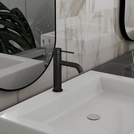 Смеситель для раковины Vincea Desire City VBF-2C1MB черный матовый