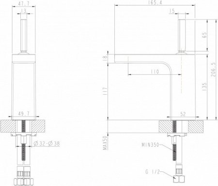 Смеситель для раковины Bravat Spring F179113C-A хром