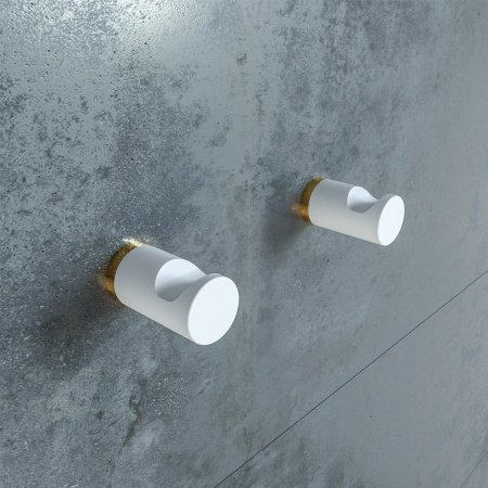 Крючок IDDIS Petite PET2SY1i41 матовый белый;золото