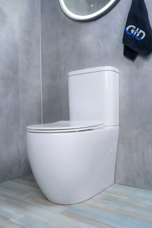 Унитаз напольный безободковый GID Tr2177 с сиденьем микролифт, белый