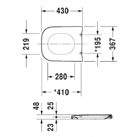 Сиденье для унитаза Duravit Happy D2 006459, петли нерж сталь, цвет антрацит матовый с микролифтом