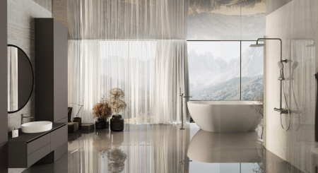 Душевая стойка со смесителем Vincea Rondo VSFS-1R0CH хром