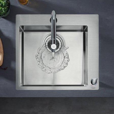 Смеситель для кухни Hansgrohe Metris Select M71 73804800 нержавеющая сталь