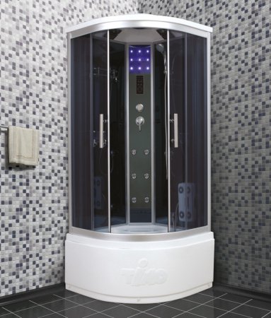 Душевая кабина Timo Standart T-1100 100x100x220 профиль хром матовый, стекло прозрачное
