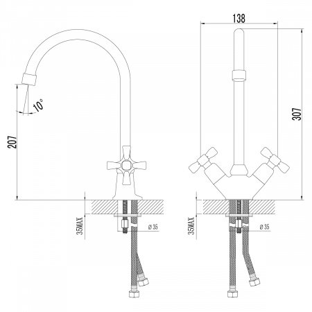Смеситель для кухни Lemark Benefit LM2505C хром
