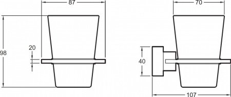 Стакан для зубных щеток Jacob Delafon Mecanique E77866-CP Хром