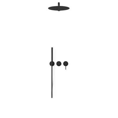 Встраиваемая душевая система со смесителем Vincea Groove VSFW-4G01MB черный матовый