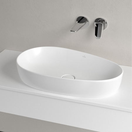 Раковина накладная 65см Villeroy & Boch Antao 4A7465RW StoneWhite с покрытием CeramicPlus