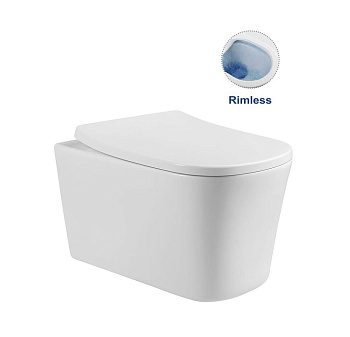 Унитаз подвесной безободковый Vincea Arco VT1-36 белый, с сиденьем микролифт