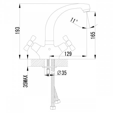 Смеситель для раковины Lemark Benefit LM2507C хром