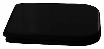 Крышка-сиденье Kerasan Waldorf 418804 черная, с микролифтом, петли хром