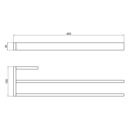 Полотенцедержатель 45см Timo Petruma 15252/17 золото матовое