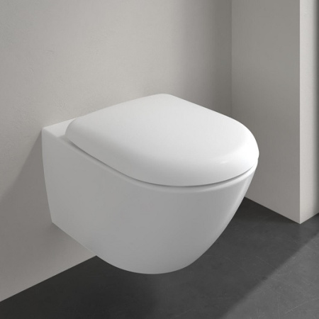 Унитаз подвесной безободковый Villeroy & Boch Antao 4674T0R1 с покрытием CeramicPlus, без сиденья