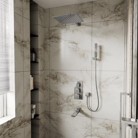 Душевая система встраиваемая с термостатом D&K Bayern.Liszt DA2515601A04, хром